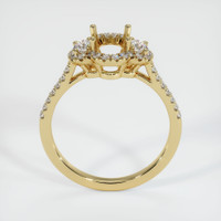 14K Yellow Gold Three Stone Ring Setting Image