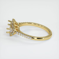 18K Yellow Gold Pave Ring Setting Image