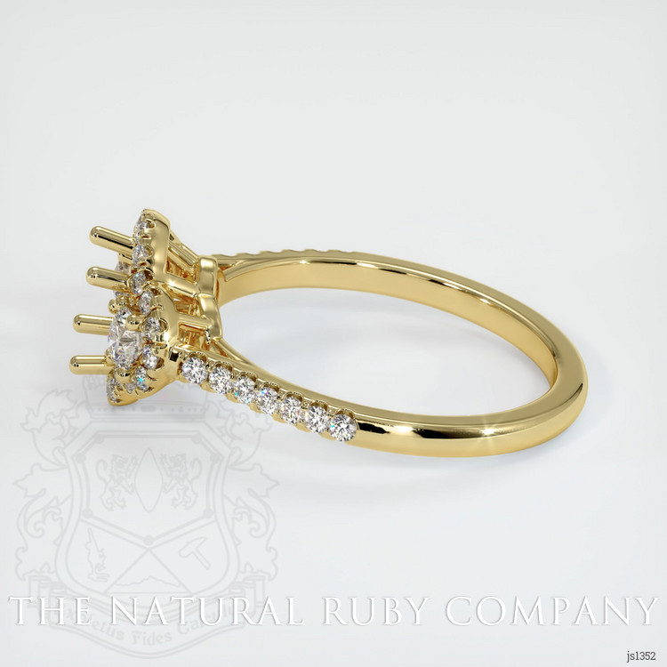18K Yellow Gold Pave Ring Setting