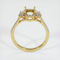 18K Yellow Gold Three Stone Ring Setting Image