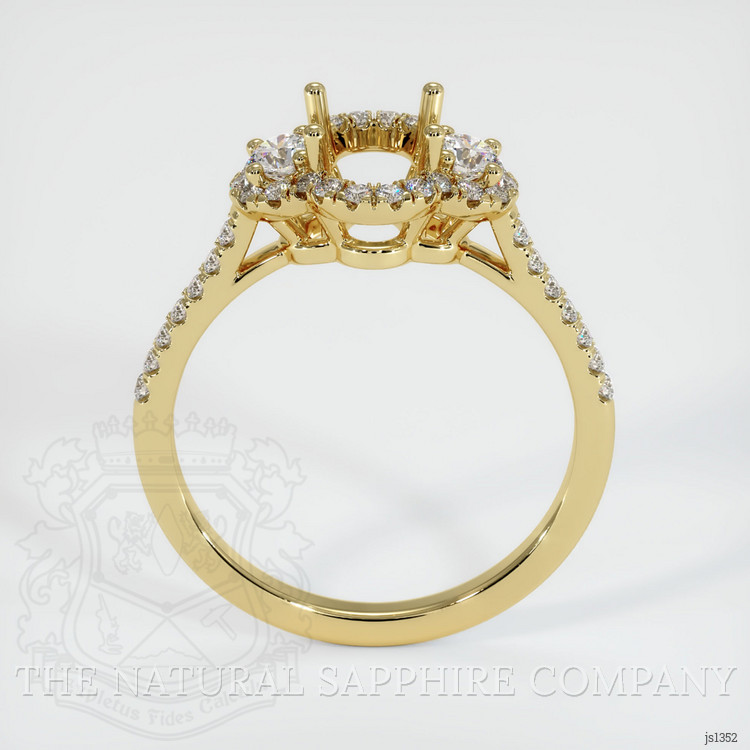 18K Yellow Gold Pave Ring Setting