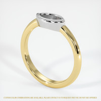 14K White & Yellow Vedic Ring Setting Video