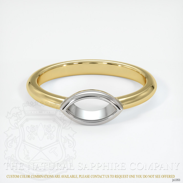 14K White & Yellow Vedic Ring Setting