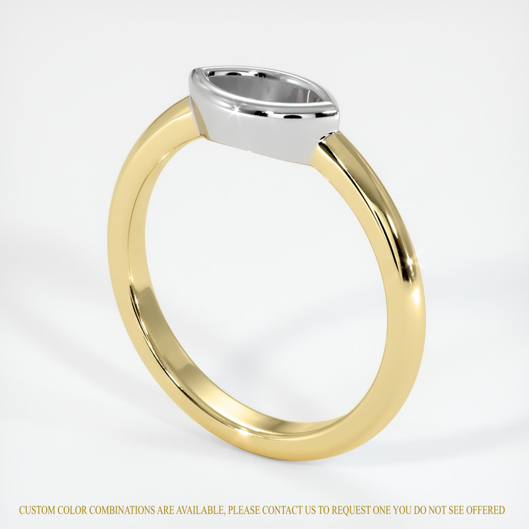 18K White & Yellow Vedic Ring Setting