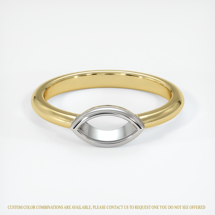 18K White & Yellow Vedic Ring Setting