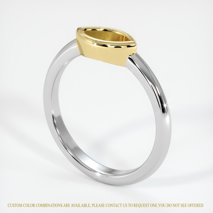 14K Yellow & White Vedic Ring Setting