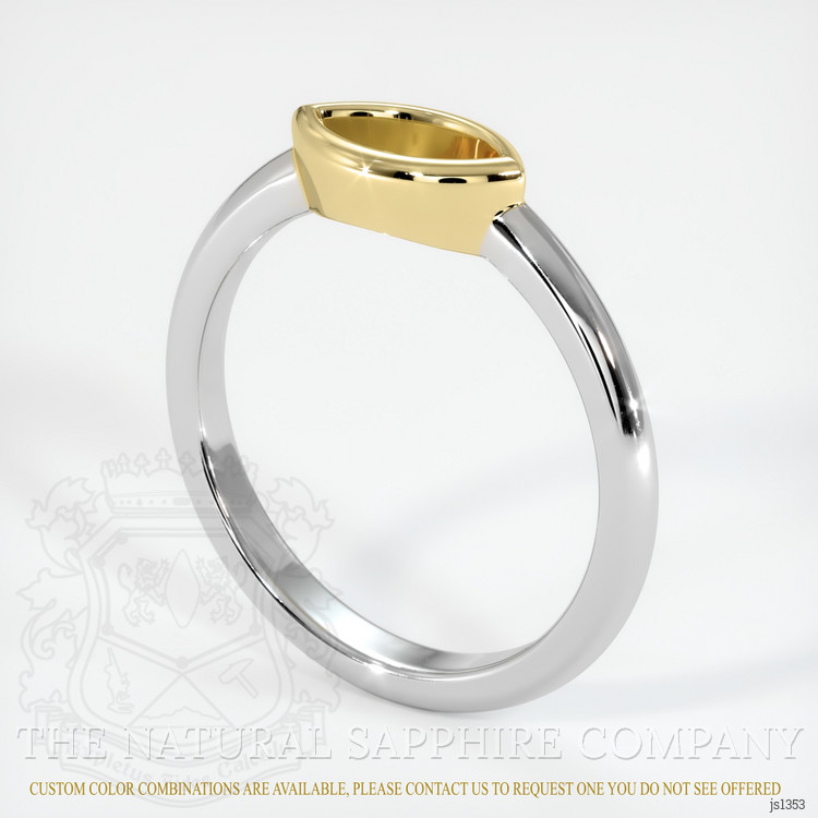 18K Yellow & White Vedic Ring Setting