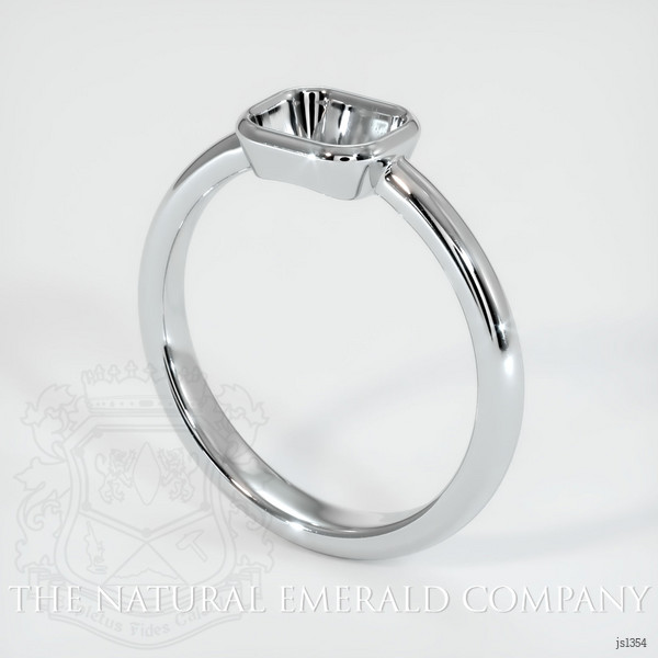 Men's Emerald Ring 3.45 Ct. 18K White Gold