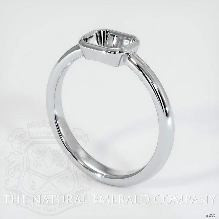 Men's Emerald Ring 3.45 Ct., 18K White Gold