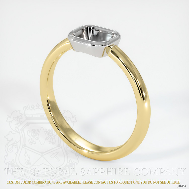 14K White & Yellow Men's Ring Setting