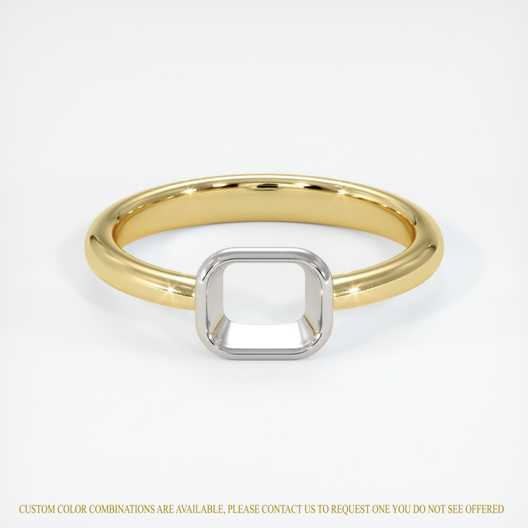 14K White & Yellow Men's Ring Setting