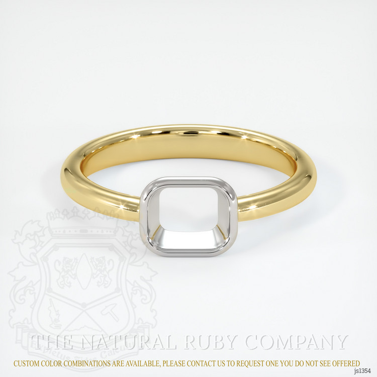 14K White & Yellow Men's Ring Setting