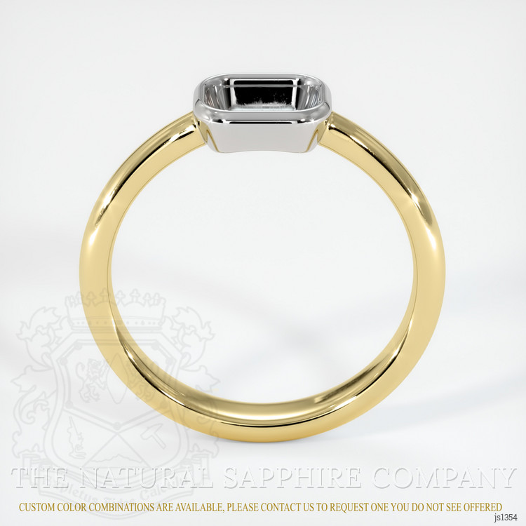 14K White & Yellow Men's Ring Setting