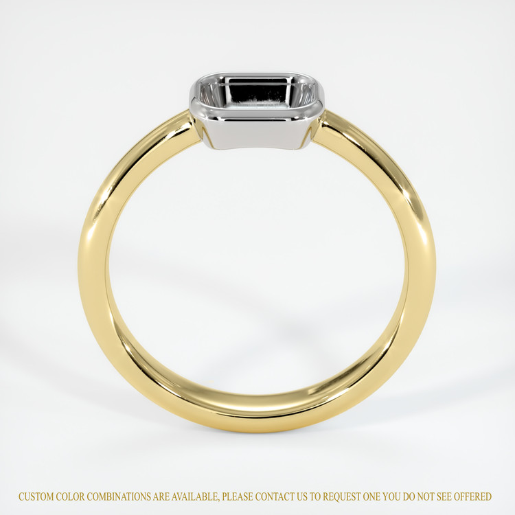 14K White & Yellow Men's Ring Setting
