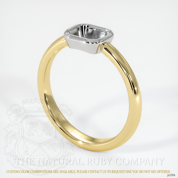 18K White & Yellow Men's Ring Setting