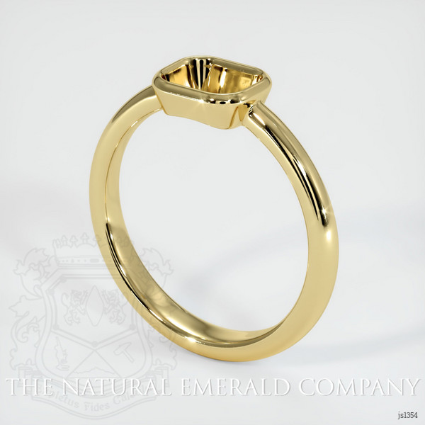 Men's Emerald Ring 0.92 Ct. 18K Yellow Gold