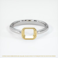 14K Yellow & White Men's Ring Setting Image