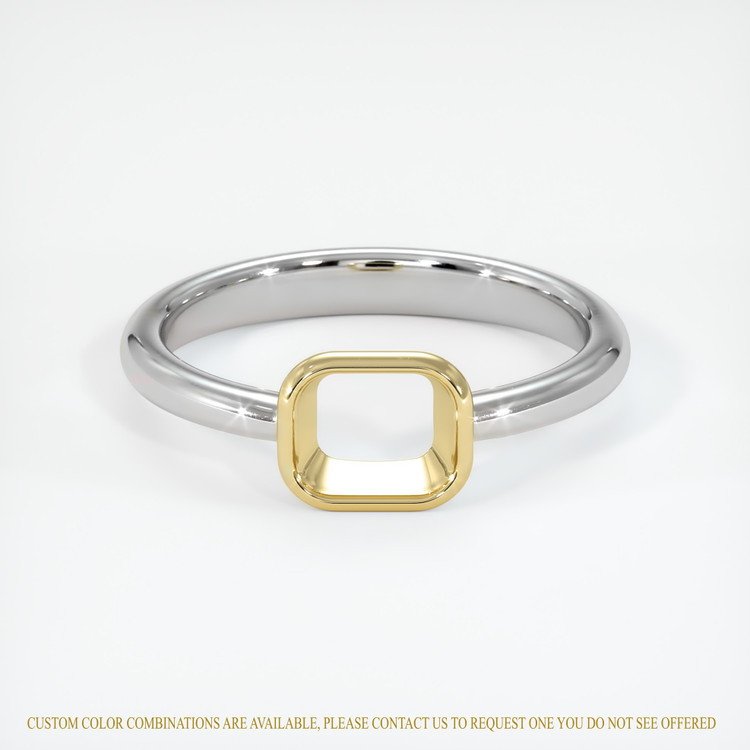 14K Yellow & White Men's Ring Setting