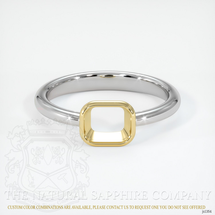 14K Yellow & White Men's Ring Setting
