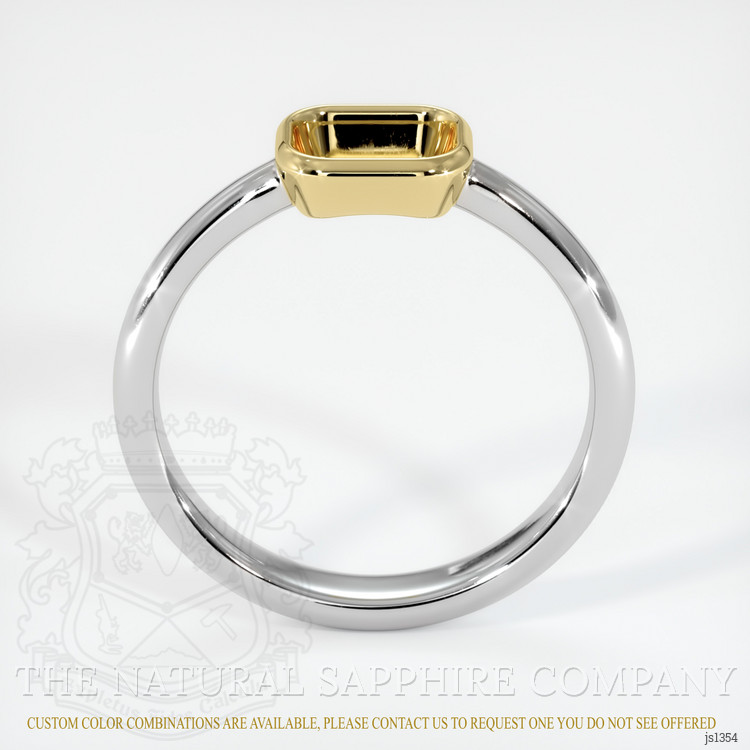 14K Yellow & White Men's Ring Setting