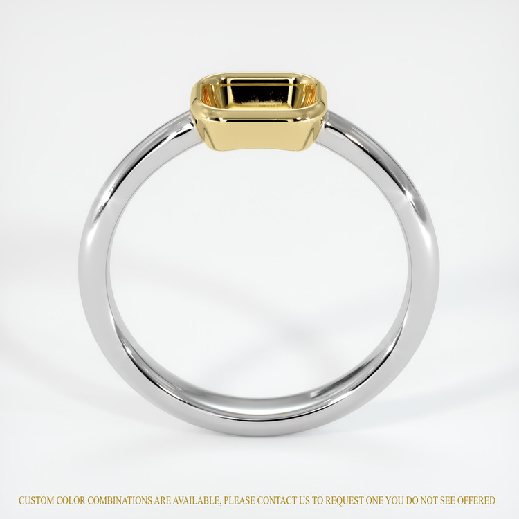 14K Yellow & White Men's Ring Setting