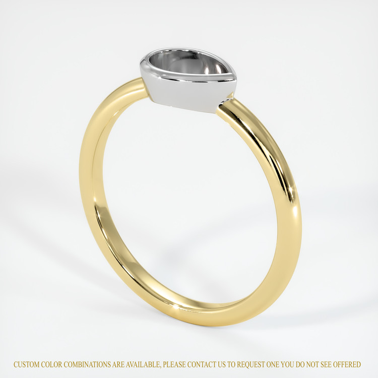 14K White & Yellow Vedic Ring Setting