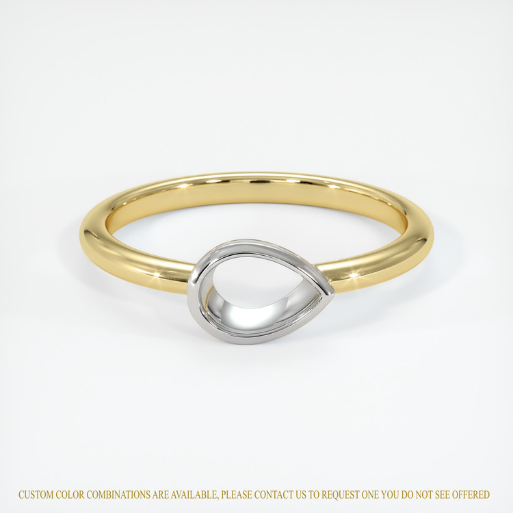 14K White & Yellow Vedic Ring Setting