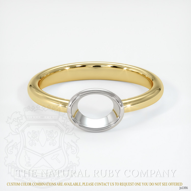 14K White & Yellow Men's Ring Setting
