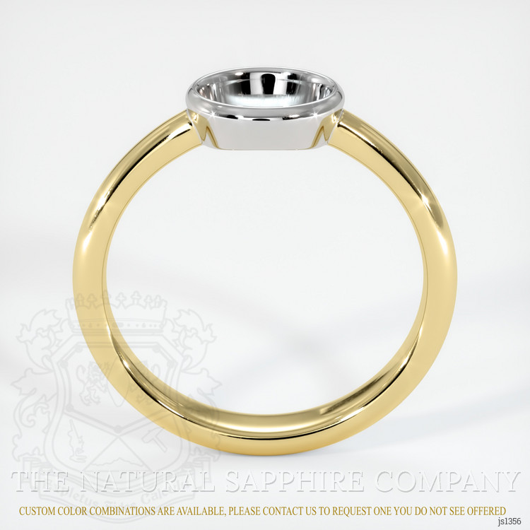14K White & Yellow Men's Ring Setting