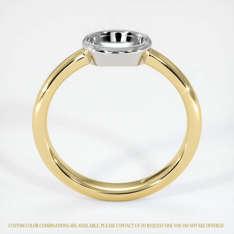 14K White & Yellow Men's Ring Setting