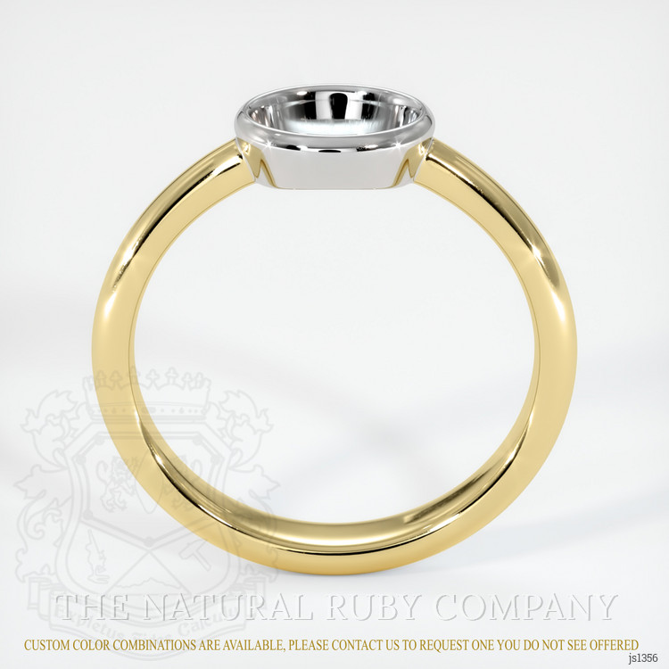 14K White & Yellow Men's Ring Setting