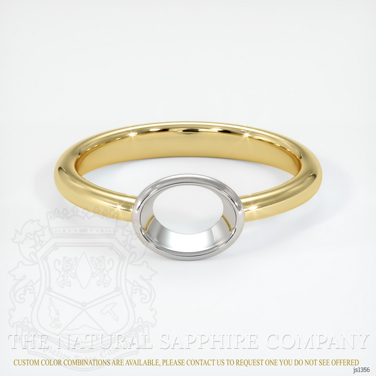 18K White & Yellow Men's Ring Setting