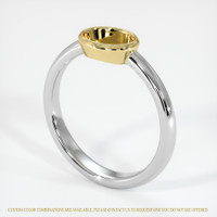 14K Yellow & White Men's Ring Setting Video