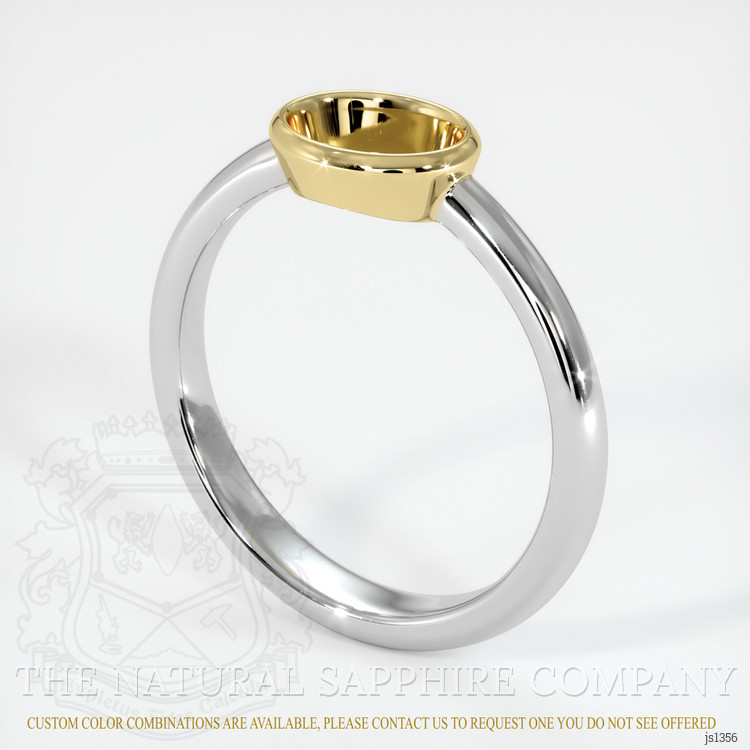 14K Yellow & White Men's Ring Setting
