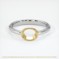 14K Yellow & White Men's Ring Setting Image
