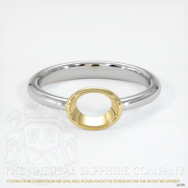 14K Yellow & White Men's Ring Setting