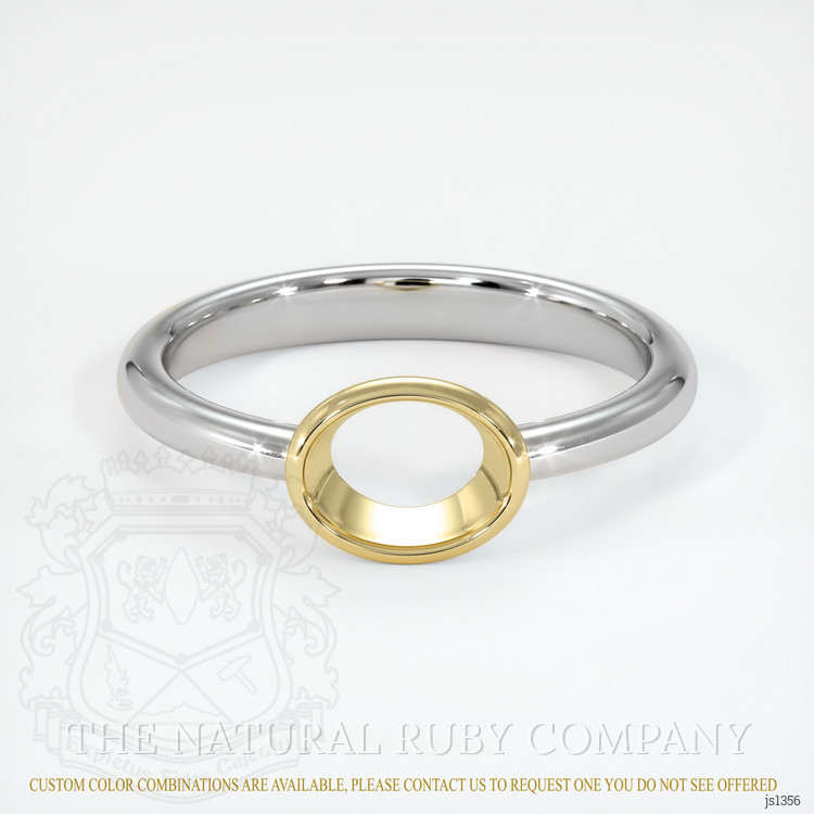 14K Yellow & White Men's Ring Setting