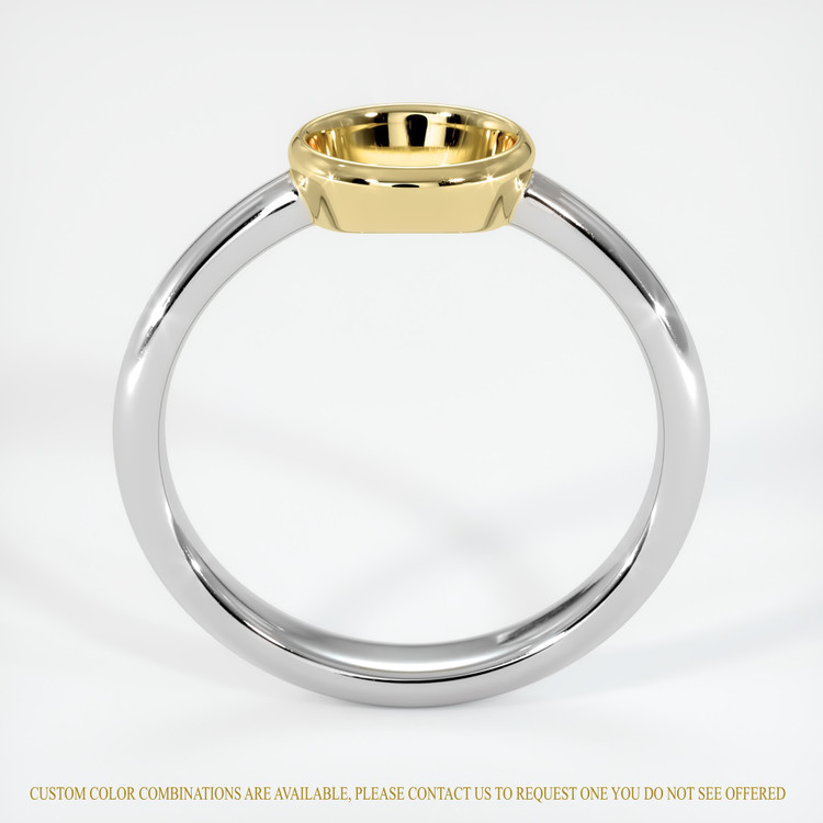 14K Yellow & White Men's Ring Setting