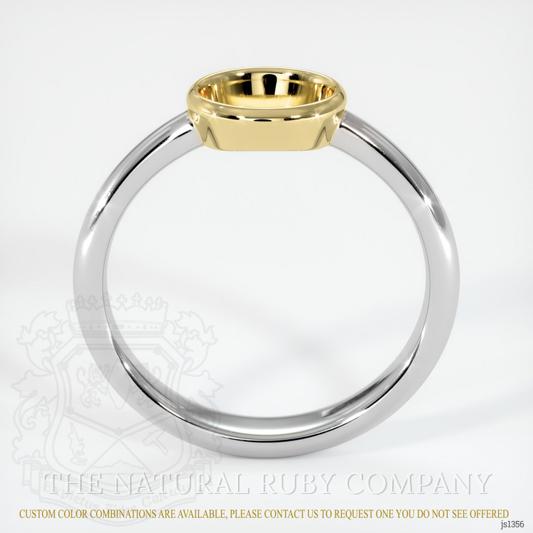 14K Yellow & White Men's Ring Setting