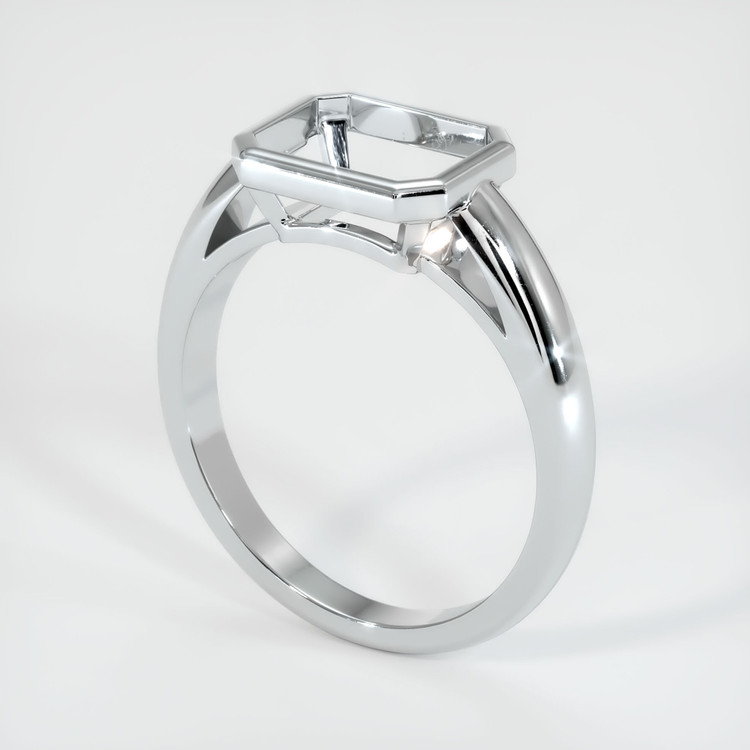 14K White Gold Men's Ring Setting