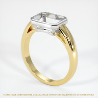 14K White & Yellow Men's Ring Setting Video