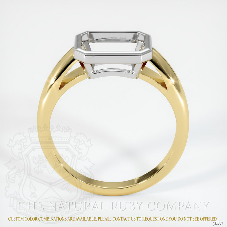 14K White & Yellow Men's Ring Setting