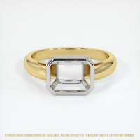 18K White & Yellow Men's Ring Setting Image