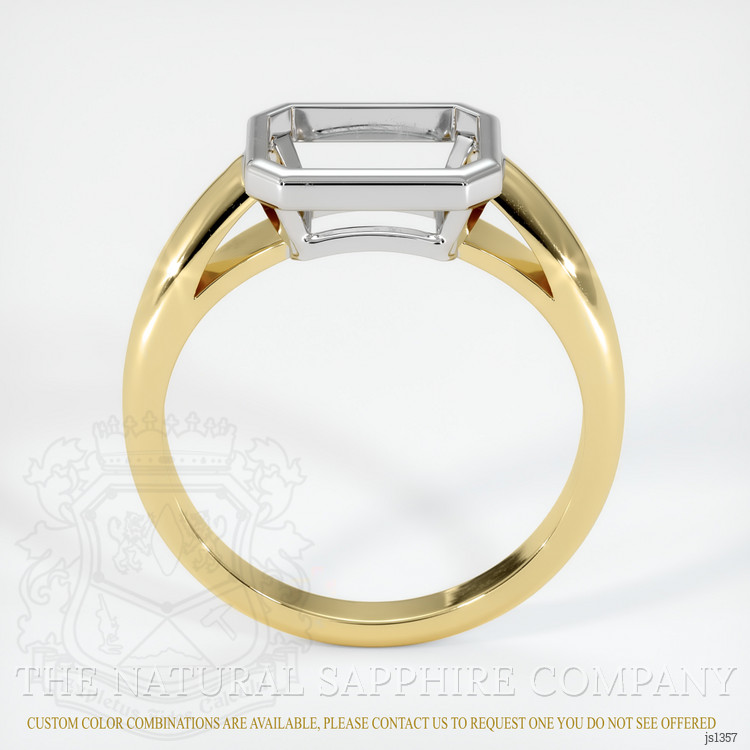 18K White & Yellow Men's Ring Setting