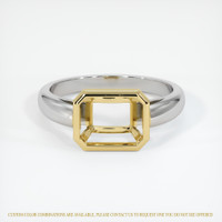 14K Yellow & White Men's Ring Setting Image