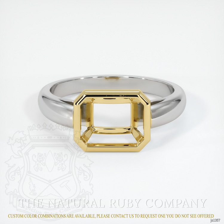 14K Yellow & White Men's Ring Setting