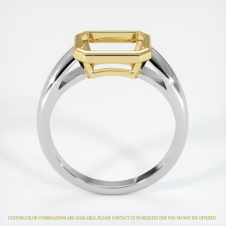 14K Yellow & White Men's Ring Setting