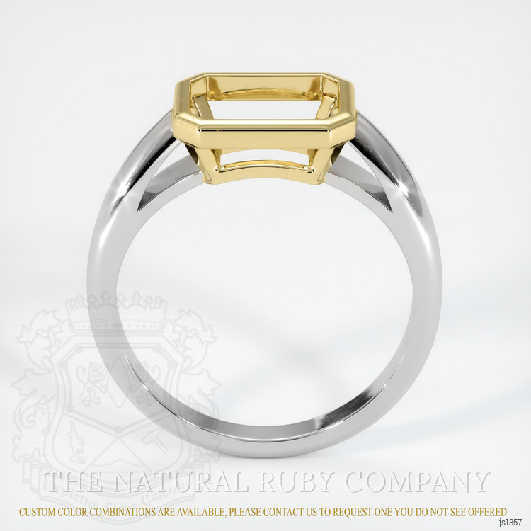 14K Yellow & White Men's Ring Setting