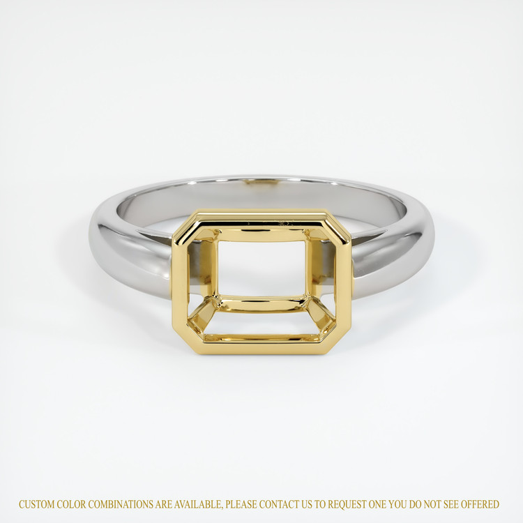 18K Yellow & White Men's Ring Setting