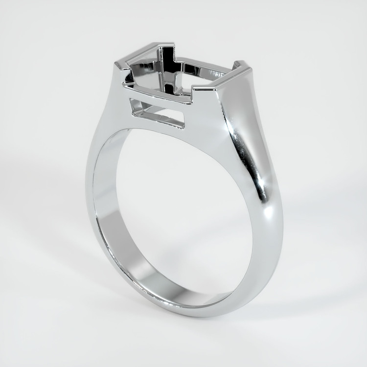 14K White Gold Men's Ring Setting